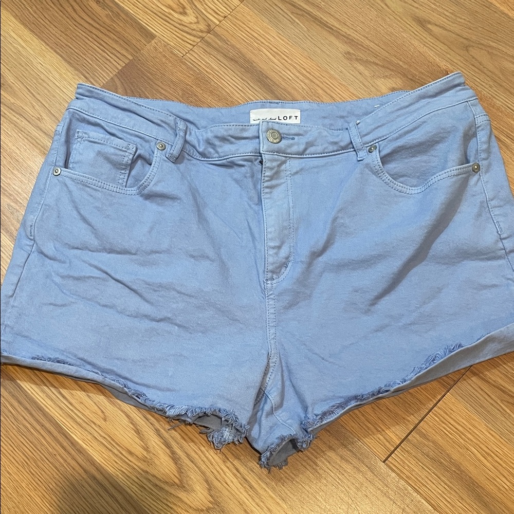 LOFT Women's Light Blue Jean Shorts